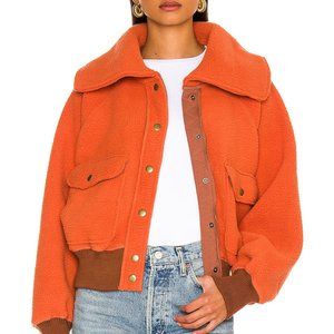 Free People Fleece Bomber Jacket